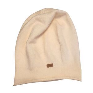 Furtalk Ivory Knit Beanie with Small Logo Plaque OS